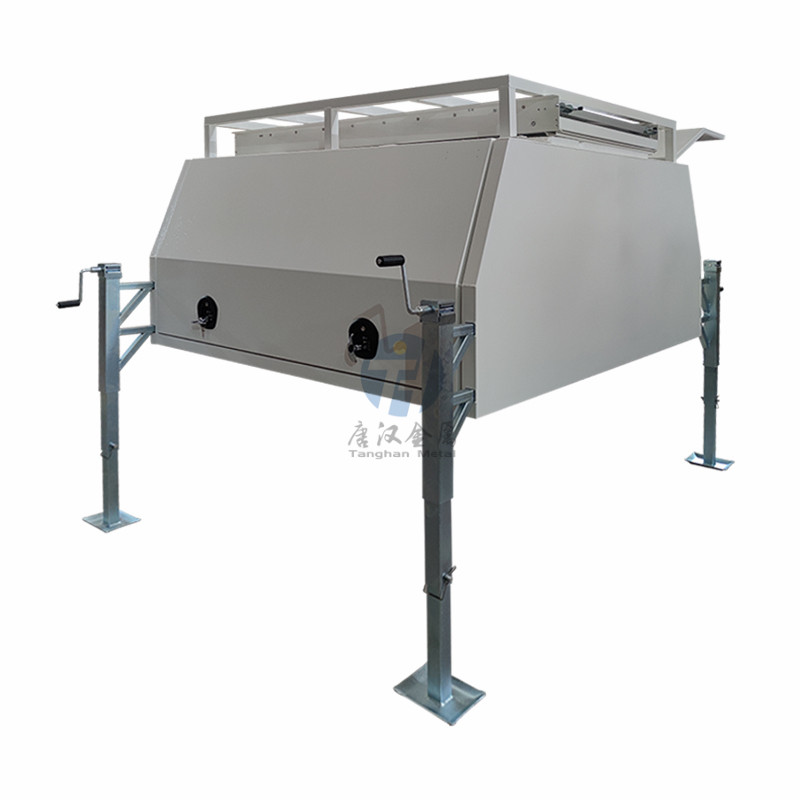 带货物抽屉的铝制 ute 大铝柜